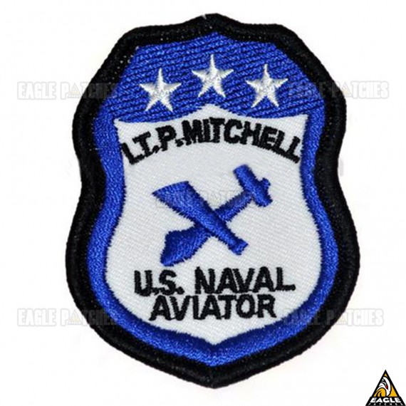 Patch Bordado Top Gun -  LT.P. Mitchell